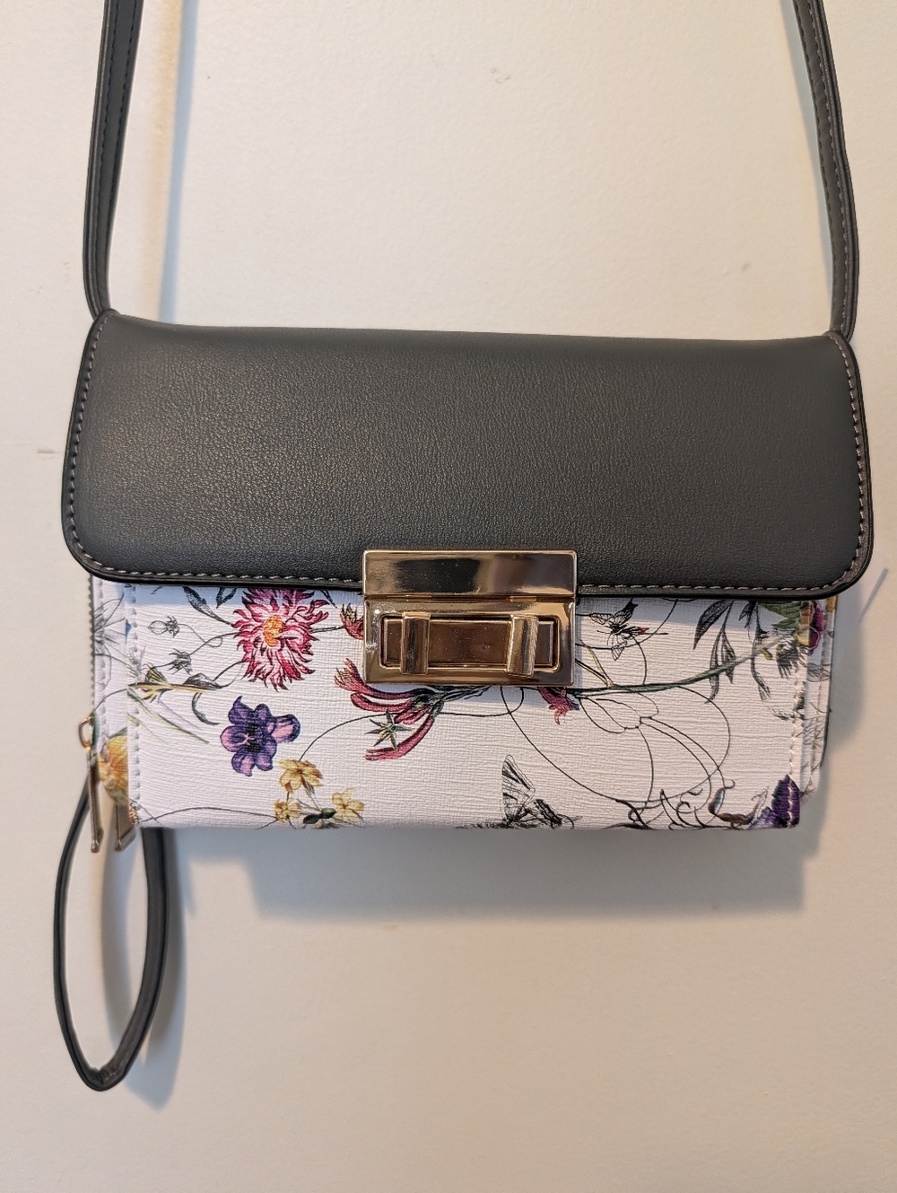 Floral Crossbody Wallet Purse